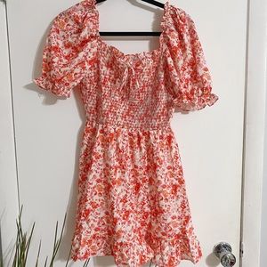 SHEIN Ditsy Floral Ruffle Dress Size L